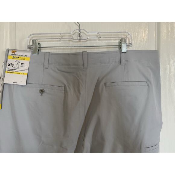 Nicklaus Eco Choice Men's Golf Shorts In Light Gray with 8-inch Inseam Size 40 - Picture 8 of 10